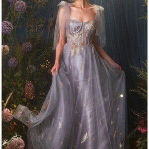 NEW MIDNIGHT COLOR PROM PARTY EVENING Star of My Eye Corset Tulle A-line ALA0824